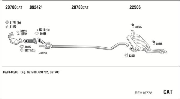 Układ wydechowy WALKER REH15772