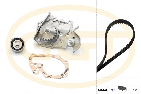 Set pompa apa + curea dintata GGT KPA20018