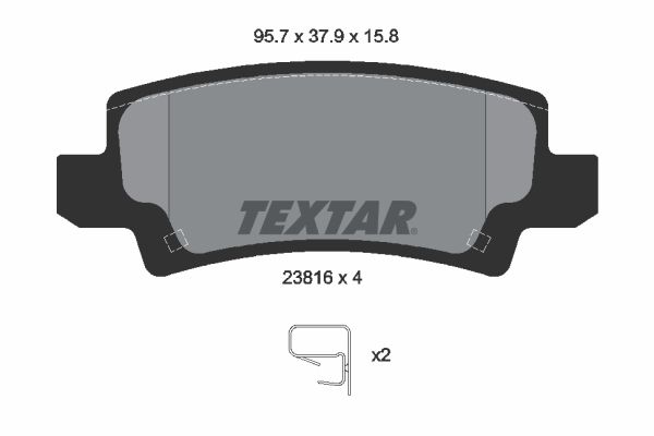 Sada brzdových platničiek kotúčovej brzdy TEXTAR 2381601