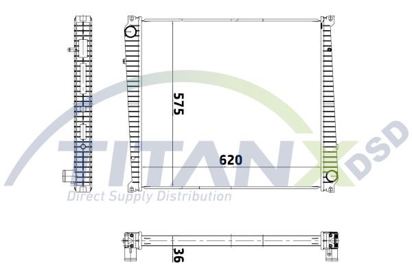 Radiator, racire motor TITANX RD369017