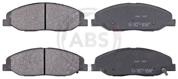 Zestaw klocków hamulcowych, hamulce tarczowe A.B.S. 38426