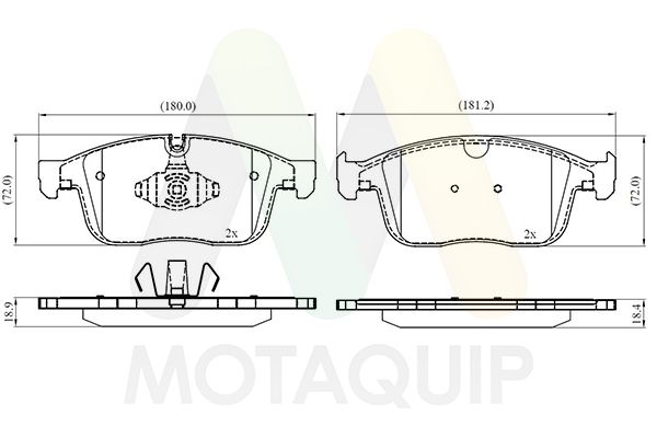 set placute frana,frana disc MOTAQUIP LVXL1945