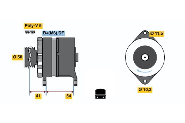 Alternator BOSCH 0 120 450 029
