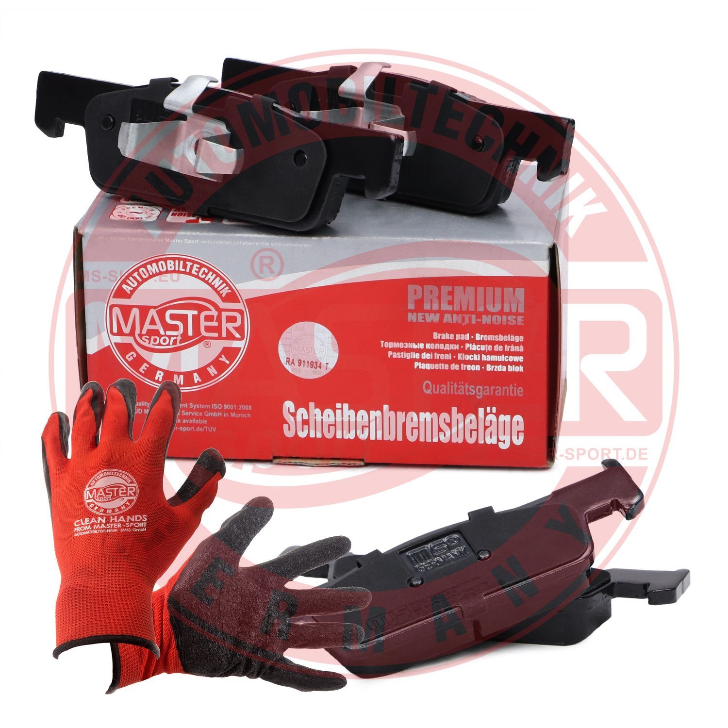 Zestaw klocków hamulcowych, hamulce tarczowe MASTER-SPORT GERMANY 13046072982N-SET-MSP