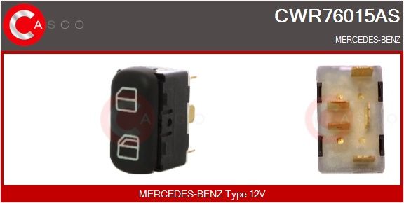 Spínač, zvedací zařízení oken CASCO CWR76015AS