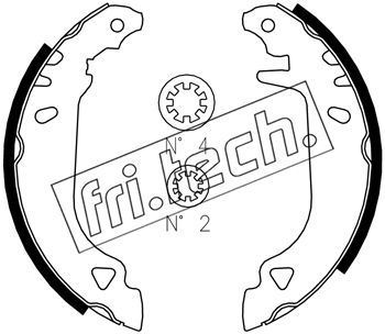 Zestaw szczęk hamulcowych FRI.TECH. 1034.090S