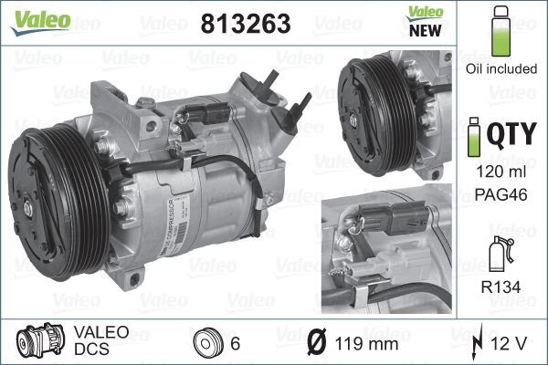Kompresor, klimatyzacja VALEO 813263
