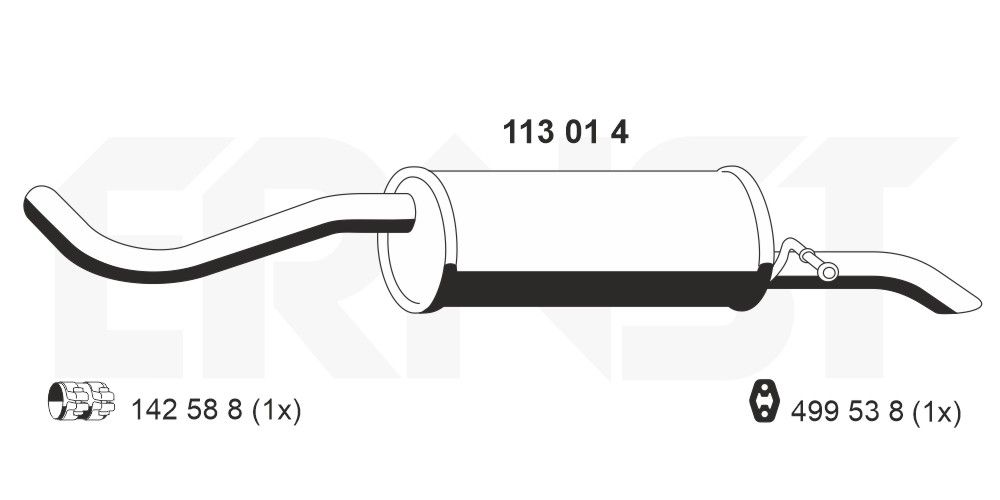 Zadní tlumič výfuku ERNST 113014