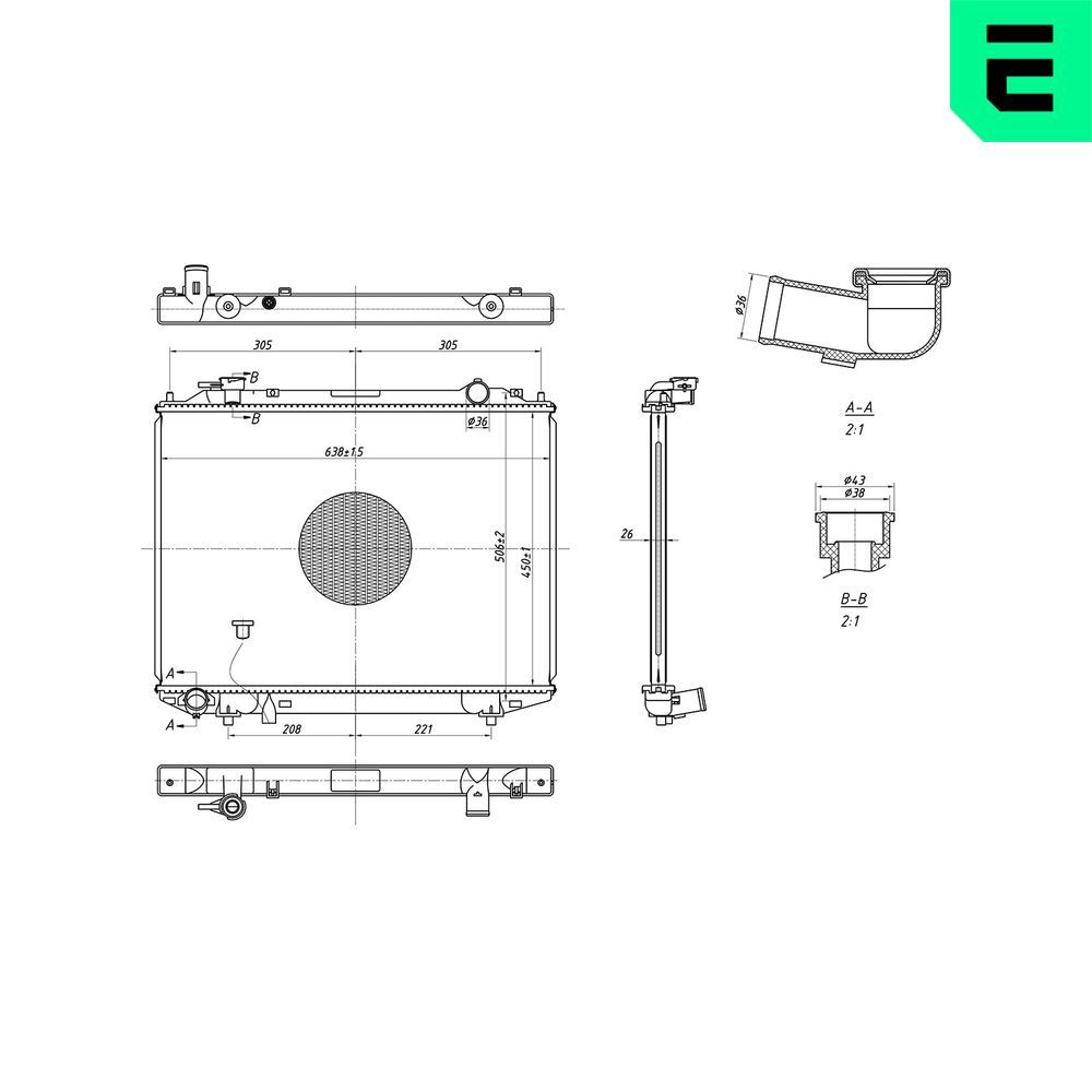 Radiator, racire motor ERA 673099