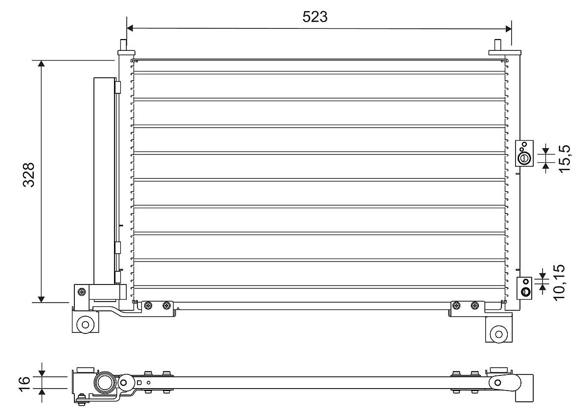 Kondenzátor, klimatizace VALEO 814403