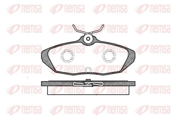 Zestaw klocków hamulcowych, hamulce tarczowe REMSA 0451.00