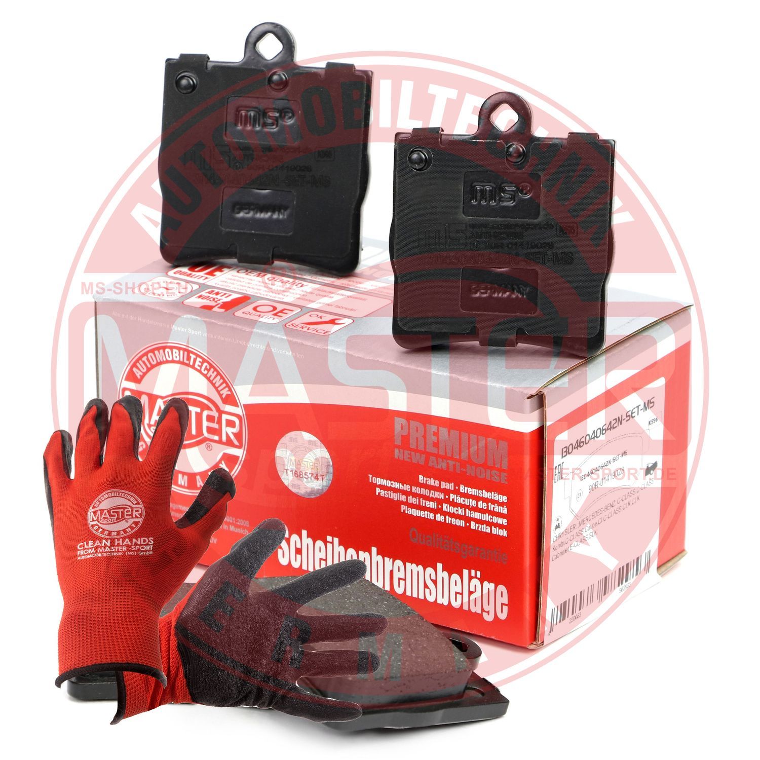 Zestaw klocków hamulcowych, hamulce tarczowe MASTER-SPORT GERMANY 13046040642N-SET-MSP