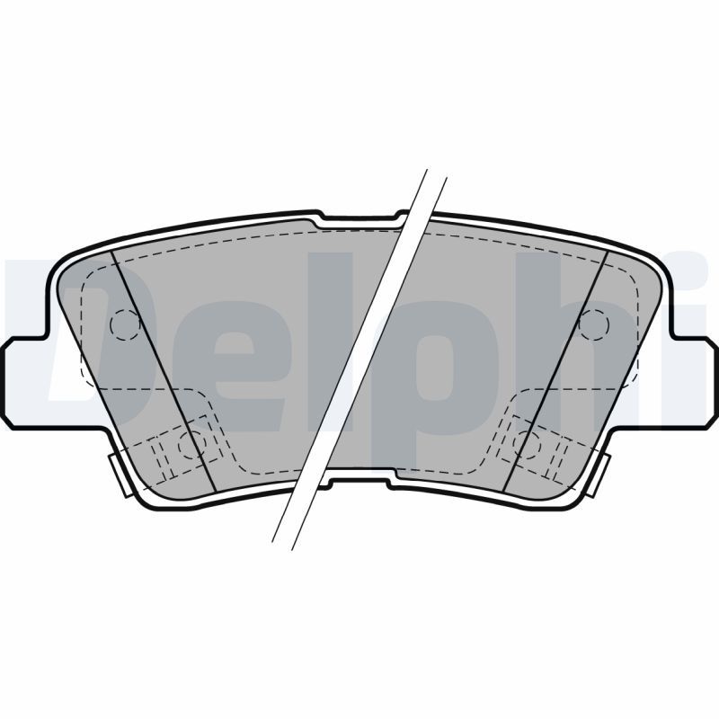 Zestaw klocków hamulcowych, hamulce tarczowe DELPHI LP2195