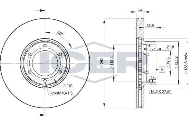 Tarcza hamulcowa ICER 78BD6847-2