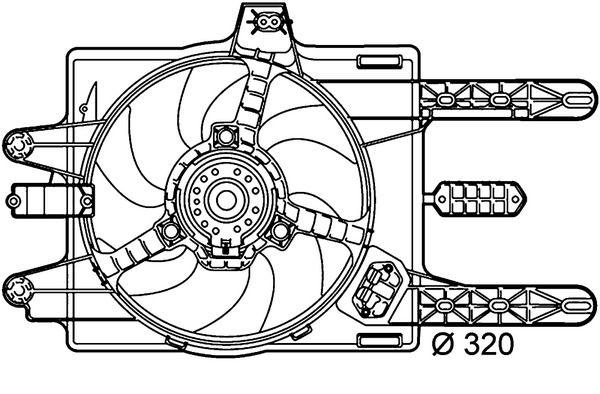 Ventilateur, refroidissement du moteur