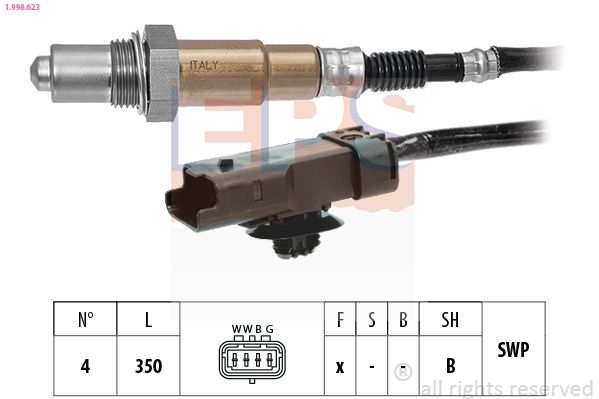 Sonda Lambda EPS Made in Italy - OE Equivalent 1.998.623
