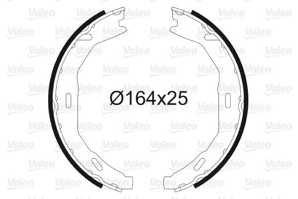 Zestaw szczęk hamulcowych, hamulec postojowy VALEO 564136