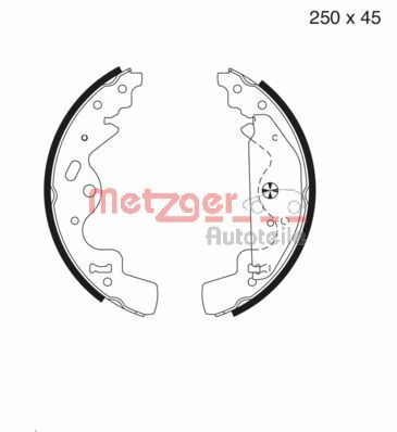 Zestaw szczęk hamulcowych METZGER AUTOTEILE MG986