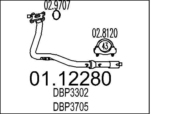 Rura wydechowa MTS 01.12280