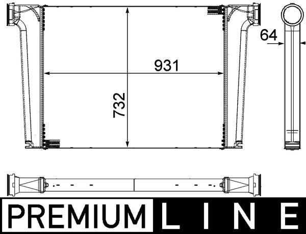 Intercooler, compresor MAHLE CI 241 000P