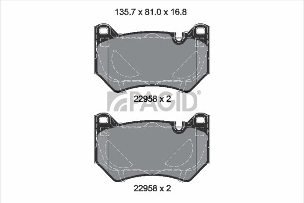 Zestaw klocków hamulcowych, hamulce tarczowe PAGID T2775N