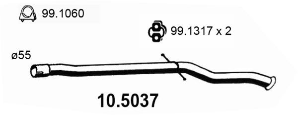 Rura wydechowa ASSO 10.5037
