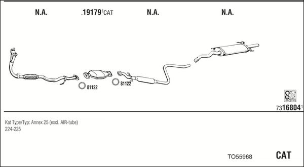 Układ wydechowy WALKER TO55968
