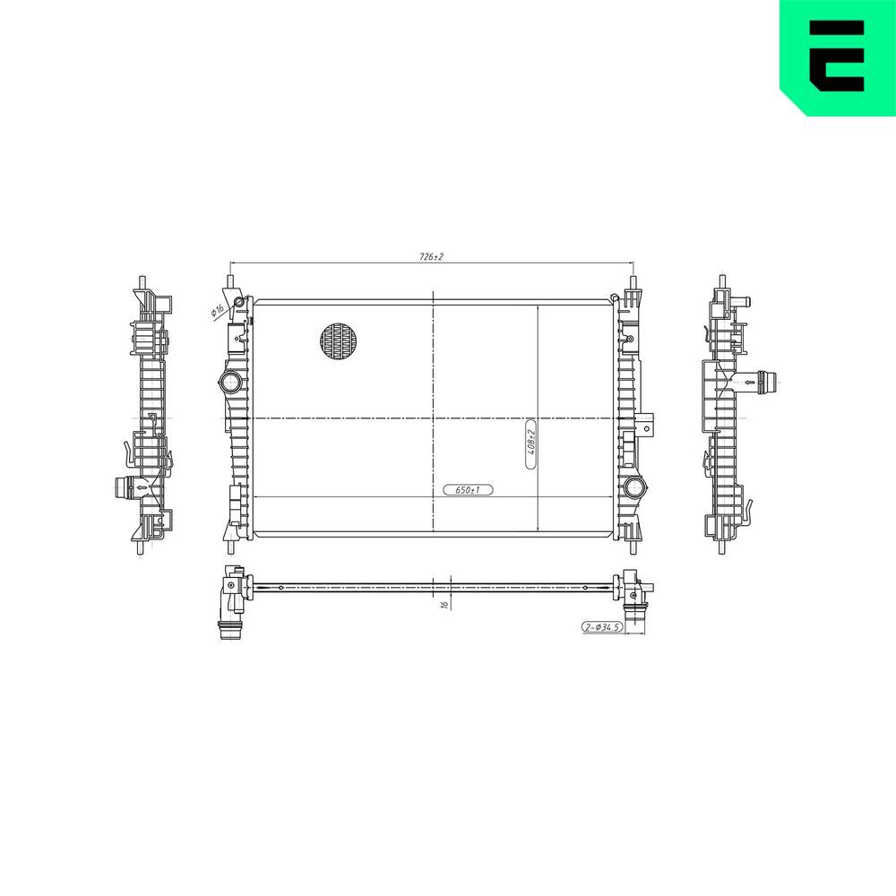 Radiator, racire motor ERA 673074