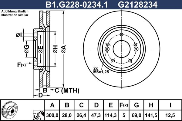 Tarcza hamulcowa GALFER B1.G228-0234.1