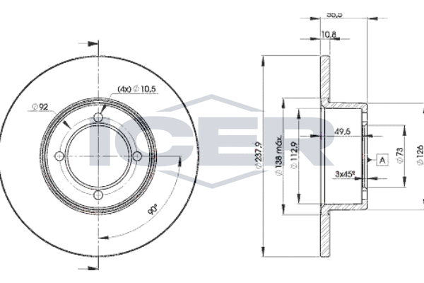 Tarcza hamulcowa ICER 78BD7739-2