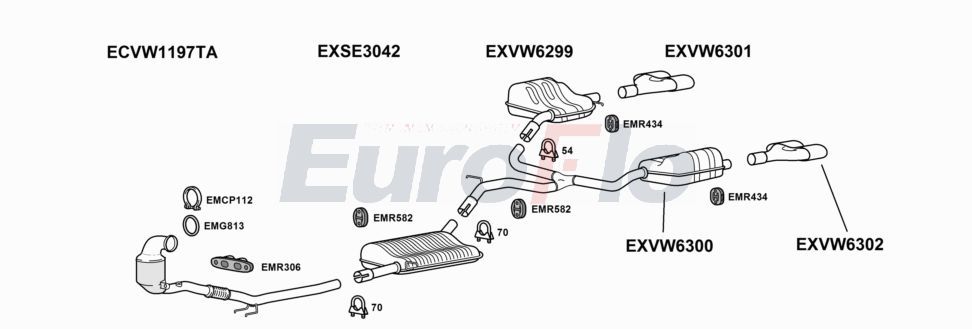 Układ wydechowy EUROFLO VWGOL203018