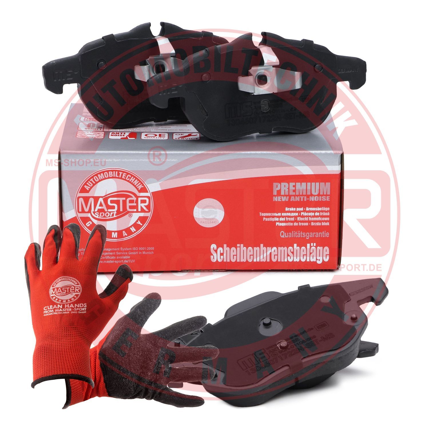 Zestaw klocków hamulcowych, hamulce tarczowe MASTER-SPORT GERMANY 13046071722N-SET-MSP