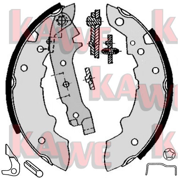 Zestaw szczęk hamulcowych KAWE 04471