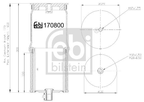 Burduf, suspensie pneumatica FEBI BILSTEIN 170800