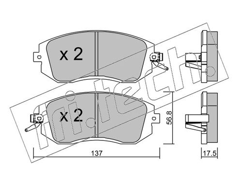 Zestaw klocków hamulcowych, hamulce tarczowe FRI.TECH. 516.1