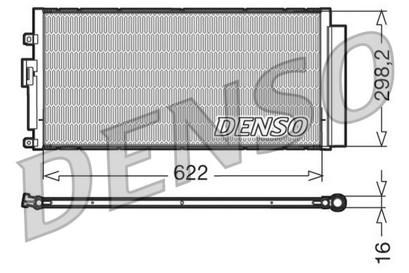 Kondenzátor, klimatizace DENSO DCN09046