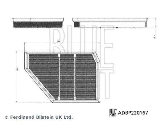 Filtr powietrza BLUE PRINT ADBP220167