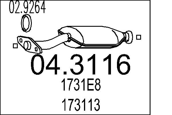 Katalizator MTS 04.3116