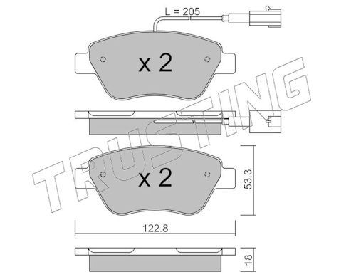 Piduriklotsi komplekt,ketaspidur