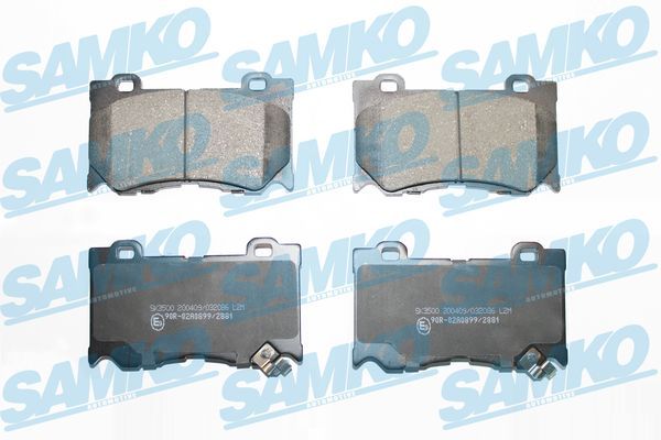 Sada brzdových destiček, kotoučová brzda SAMKO 5SP2086
