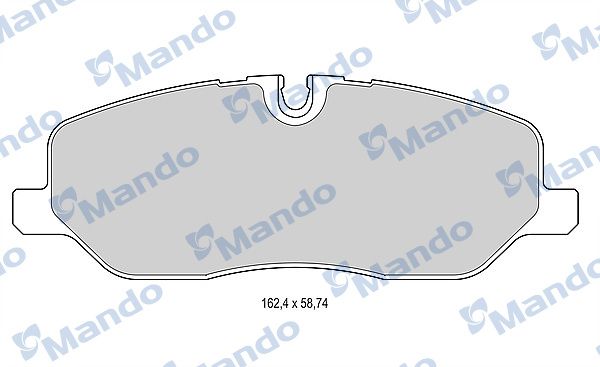 Zestaw klocków hamulcowych, hamulce tarczowe MANDO MBF015601