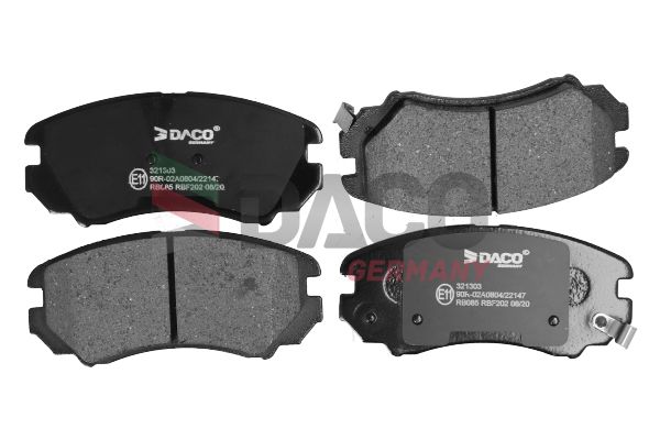 Zestaw klocków hamulcowych, hamulce tarczowe DACO GERMANY 321303