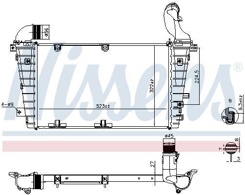 Intercooler, compresor NISSENS 961267