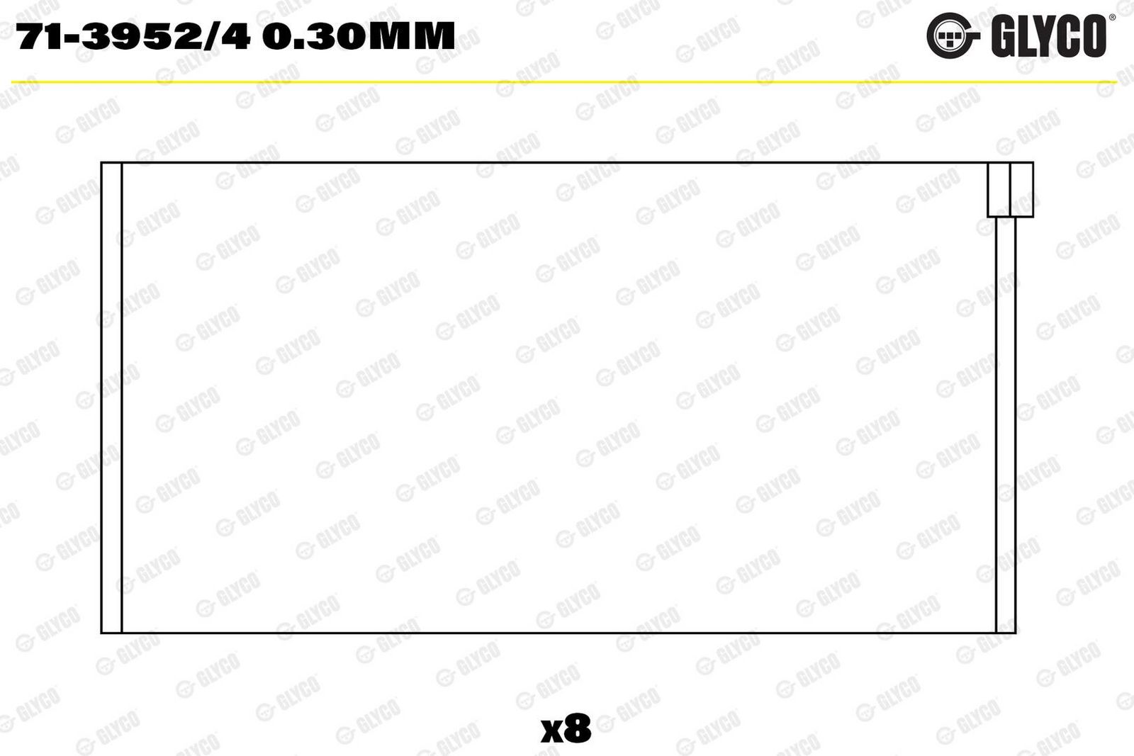 Cuzinet bielă GLYCO 71-3952/4 0.30mm