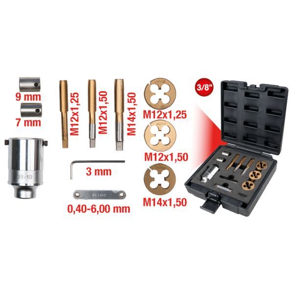 Sada závitořezných nástrojů, matice kola KS TOOLS 150.1420