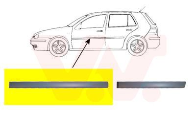 Levně Ozdobná / ochranná lišta, dveře VAN WEZEL 5888403