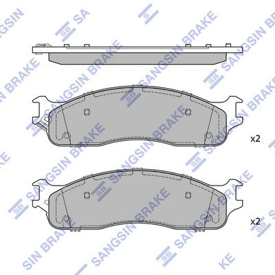 set placute frana,frana disc HI-Q SP4490