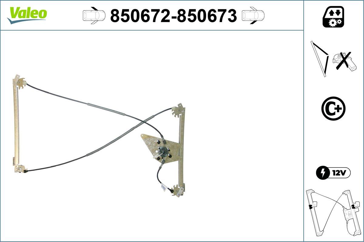 Mecanism actionare geam VALEO 850672