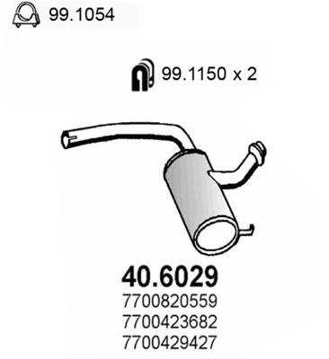 Tłumik środkowy ASSO 40.6029