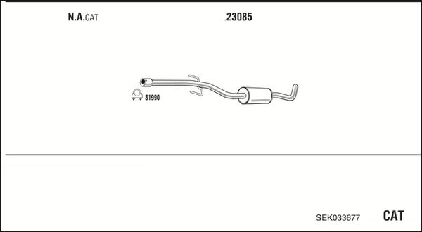 Układ wydechowy WALKER SEK033677